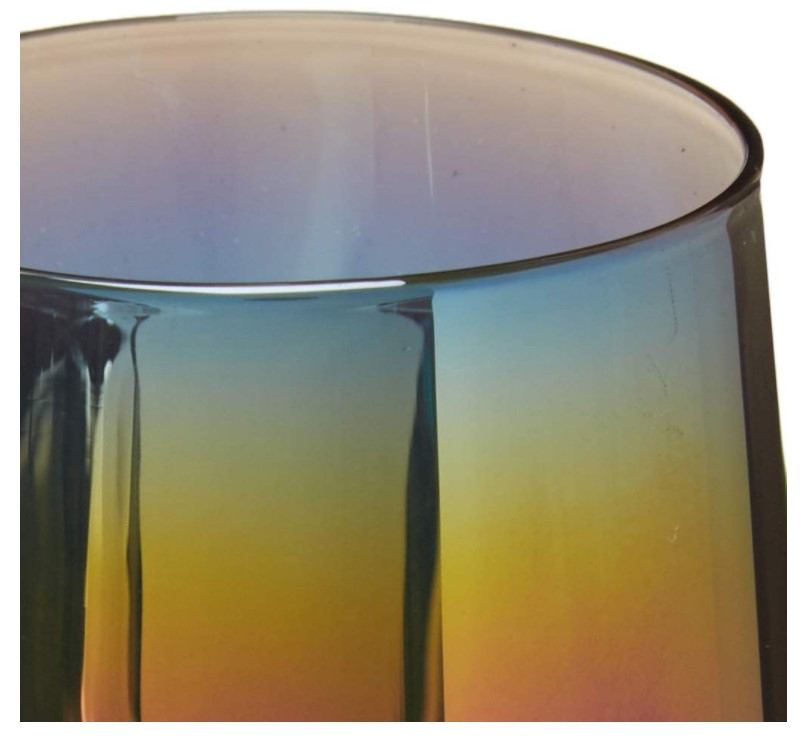 Fusion Luster Champagne Flutes Stemless Wine Glasses, Set of 4, Party Entertainment Dining Beverage Drinking Glassware