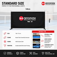 ARRONAX Barrière de terrain de pickleball professionnelle, séparateur de balles portable pour l'entraînement en club et les tournois en intérieur et en extérieur