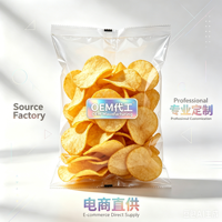 Keripik Kentang Rasa Lemon Madu 60G Produsen OEM Camilan Goreng Tekstur Renyah