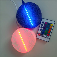 16 couleurs Tactile Support De Lampe Pour 3D Nuit Lumière LED Titulaire Blanc/Noir Crackle LED Titulaire Lumières Offre Spéciale