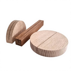 Ensemble de porte-blocs en bois avec finition naturelle et support en carton pour activités promotionnelles - Product Image 4