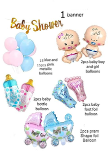 Ballons en aluminium en gros pour révélation du sexe, anniversaire, bébé dormant, garçon ou fille, avec décorations de fête de naissance en carton - Product Image 2
