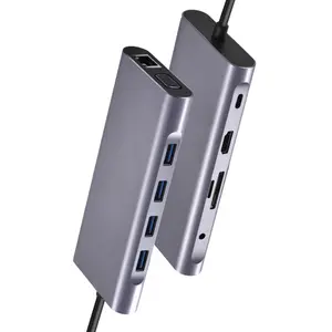 Bộ Chuyển Đổi Sạc Usb Hub 3.0, 11 Cổng Type C Sang VGA, Hỗ Trợ Ethernet, 11 Trong 1, Usb C Hub, Điện Thoại, Trạm Sạc Mac M1 - Product Image 1