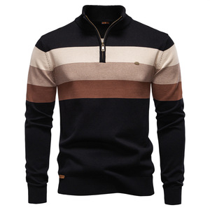 Sudadera Antiarrugas para <span class=keywords><strong>Hombre</strong></span> 2024, Venta al por Mayor de Fábrica, Jersey de <span class=keywords><strong>Cuello</strong></span> <span class=keywords><strong>Alto</strong></span> de Manga Larga para Invierno, Camisa de Punto <span class=keywords><strong>con</strong></span> Diseño de Empalmes - Product Image 6