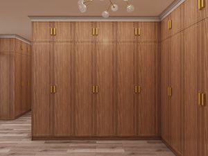 Whole House Design Wooden Wardrobe Bedroom Wardrobe Cabinets MDF Plywood Walk in <b>Clothes</b> Cabinet Locker for Apartment - Product Image 3