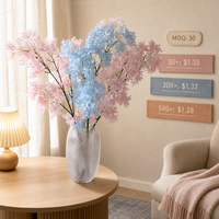 Arrangement de fleurs artificielles en soie réaliste (lilas, fleurs de cerisier, orchidée Wenxin) pour la décoration du plafond de salle de mariage