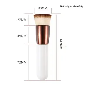 <span class=keywords><strong>Pinceau</strong></span> Fond de Teint Plat Personnalisé Yunke avec Logo, Poils Synthétiques Doux Haut de Gamme en Super Badger, Manche en Bois, Modèle Maquillage Visage - Product Image 5