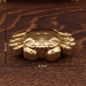 Figura de Cangrejo de Latón, Metal Sólido, Decoración Feng Shui, Símbolo de Riqueza, Artesanía con Forma de Animal, Regalo - Product Image 4
