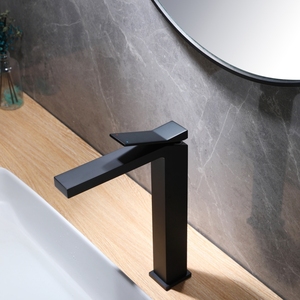 Grifo Mezclador Monomando para Lavabo de Baño, Diseño Moderno, Latón, Agua Fría/Caliente, Válvula de Cerámica, Negro, <span class=keywords><strong>Ares</strong></span> Idealex - Product Image 2