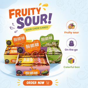 Bonbons acidulés à mâcher emballés individuellement, boîte <span class=keywords><strong>de</strong></span> présentation, fabrication OEM ODM, spécifications personnalisées, marque privée pour fêtes d'enfants, vente en gros - Product Image 4