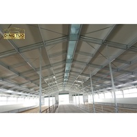 Structure en acier préfabriquée, structure en acier pour étable à vaches, structure en acier pour écurie de chevaux, entrepôt à poulets, hangar d'élevage avicole