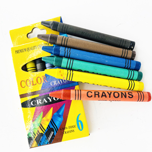 Juego de Crayones de Cera para Dibujo Artístico de 6 Colores Vivos para Niños, Precio al por Mayor, con Empaque en Caja para Venta al Público - Product Image 3