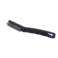 Ensemble de 2 brosses métalliques de 9' avec manche en plastique, poils en cuivre et en acier inoxydable pour le nettoyage