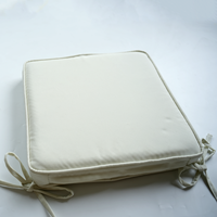 Coussin de siège carré blanc crème minimaliste moderne avec nœuds papillon 40x40cm coussin de chaise pour la maison bureau polyvalent pour l'extérieur