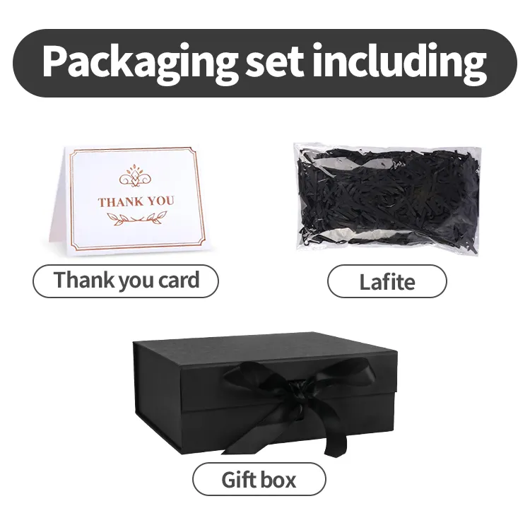 Cajas de regalo de pelo de peluca con cierre magnético personalizado negro mate tapa de lujo embalaje caja de regalo magnética de cartón grande