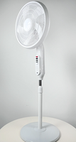 Ventilateur de bureau 16 pouces à succès avec veilleuse, moteur brossé, 5 pales en plastique, portable, compatible VR, batterie, 3 vitesses, électrique