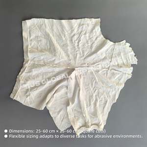 Paños de Limpieza de Felpa Blanca de Algodón Reciclado, 1.5 kg, Paños de Algodón Blanco para Limpieza - Product Image 3