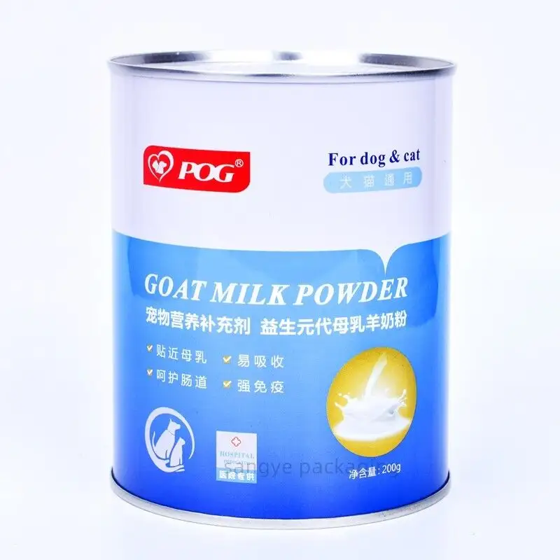 ייצור מקורי חלב אבקת יכול עגול Tinplate פחיות ריק פח יכול עם קל מדמיע כיסוי