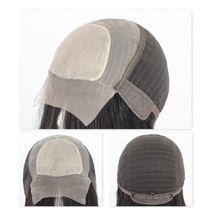 Perruques en cheveux naturels Xuchang, ensemble complet <span class=keywords><strong>MY</strong></span>-1094, vente en gros du fabricant, perruque réaliste naturelle avec raie au milieu, en dentelle frontale, nouée à la main - Product Image 5