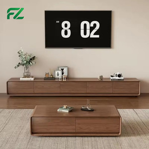 Mueble de <span class=keywords><strong>TV</strong></span> Moderno y Personalizable para Sala de Estar, con Múltiples Cajones, Estructura de Aluminio con Aspecto de Madera, para Televisores de 65+ Pulgadas - Product Image 2