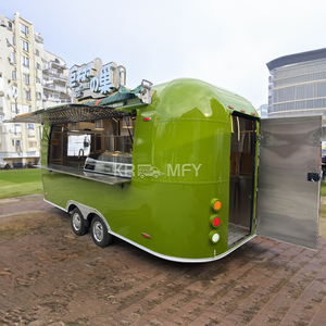 Remolque de Comida Móvil de Acero Inoxidable, Camioneta para Venta de Snacks, Carrito de Café, Remolque de Comida para Restaurante con Cocina Totalmente Equipada - Product Image 1