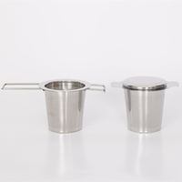 Ensemble d'infuseurs à thé en acier inoxydable 304 de haute qualité, filtre à épices à mailles fines avec couvercle pour accessoires de cuisine