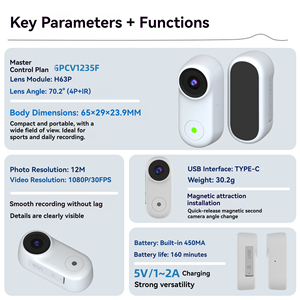 Caméra Intelligente pour Animaux de Compagnie avec la Dernière Technologie Intégrée Find My, Vidéo POV 1080P, <span class=keywords><strong>Mini</strong></span> Caméra de Suivi pour Chien et Chat avec Lanière Magnétique pour la Sécurité des Animaux - Product Image 3