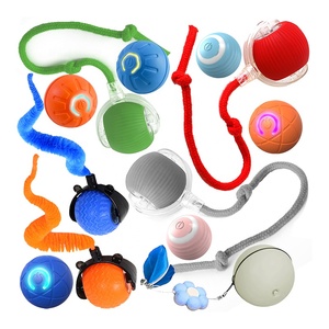 Novo Pet Brinquedos Cão Auto Rolling Ball Inteligente Mascotas Rotação Automática Recarregável bola de brinquedo interativo do gato com carregador USB - Product Image 1