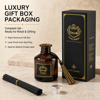 Diffuseur de parfum d'ambiance de luxe pour hôtel, bouteille en verre ambré personnalisée OEM ODM, parfum d'intérieur pour distributeur en gros, directement de l'usine