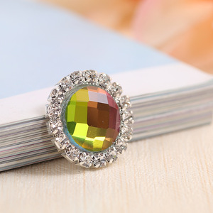 Cabujón redondo de diamantes de imitación de base plana de 20mm para joyería, accesorios para el cabello DIY y manualidades, Origen Yiwu - Product Image 4