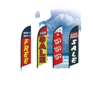 Drapeau de plage volant pour activités de plein air, promotion publicitaire économique, design goutte d'eau ou plume, avec mât de drapeau - Product Image 5