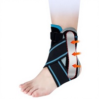 Attelle de cheville unisexe professionnelle transfrontalière anti-entorse, réglable et amovible, en fibres de polyester, avec plaque de soutien de la cheville pour
