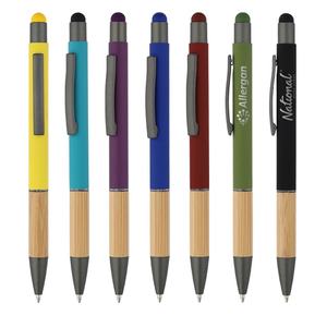 Stylo en métal, stylo à bille en bambou écologique avec logo personnalisé, clip en métal pour la promotion - Product Image 1