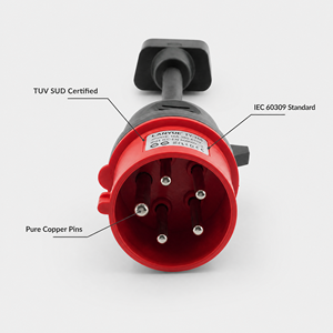Connettore Universale <span class=keywords><strong>Mobile</strong></span> per Caricabatterie EV <span class=keywords><strong>Tesla</strong></span> Model S,3,X,Y Gen 2, Adattatore Rosso 16A, Adattatore CEE Rosso a 5 Pin per <span class=keywords><strong>Tesla</strong></span> - Product Image 2