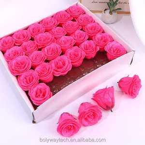 Rose Artificielle Cristal Glotter Rose Têtes <span class=keywords><strong>De</strong></span> Fleurs Avec Paillettes Diamètre 7cm Tête Paillettes Roses <span class=keywords><strong>Bouquet</strong></span> - Product Image 5