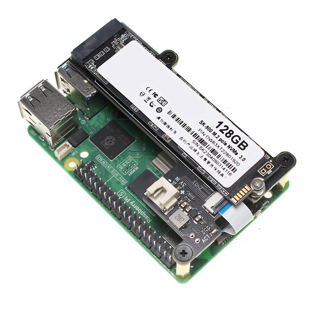 Raspberry Pi 5 X1001 M2 Solid State Drive Expansion Board PCIE to M.2 NVMe SSD 2280 Adapter Board