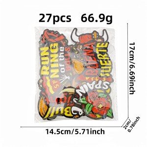 แผ่นปะผ้าปักลายการ์ตูนสีแดงแบบรีดร้อนสำหรับตกแต่งกีตาร์ เสื้อผ้า และอุปกรณ์คอมพิวเตอร์ - Product Image 2