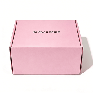 Boîtes en carton ondulé rose avec logo imprimé en couleur unie, emballages personnalisés pour produits de soin de la peau, solutions d'emballage pour l'expédition de colis de marque - Product Image 3