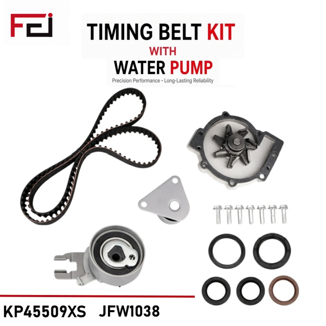 FEI Brand Timing Belt Kit with Water Pump Compatible for Ford/Volvo KP45509XS Engine Assembly Parts Timing Belt Water Pump Kit