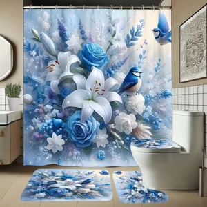 Tùy Chỉnh 3D In Kỹ Thuật Số Phòng Tắm Rèm Tắm Không Thấm Nước Polyester Chất Liệu Cho Nhà Hoặc Khách Sạn Nhà Máy Bán Buôn - Product Image 5