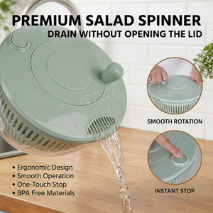 <span class=keywords><strong>Essoreuse</strong></span> <span class=keywords><strong>à</strong></span> <span class=keywords><strong>salade</strong></span> compacte en plastique avec poignée de vidange, facile <span class=keywords><strong>à</strong></span> utiliser, pour laver les légumes dans les petites cuisines - Product Image 3