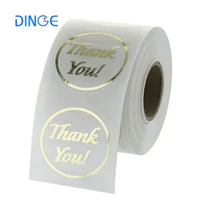 Meest Populaire Goedkope Aangepaste Ontwerp Afdrukken Uw Eigen Logo Ronde Vierkante Gouden Pvc Stickers Papier Voor Verpakking