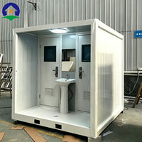 Cabine de toilette portable en plastique, toilettes mobiles d'extérieur pour les chantiers de construction