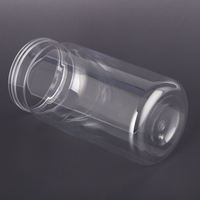 Pot en plastique PET transparent 1100 ml, pot en plastique alimentaire avec couvercle pour l'emballage de fruits secs, noix, bonbons, biscuits