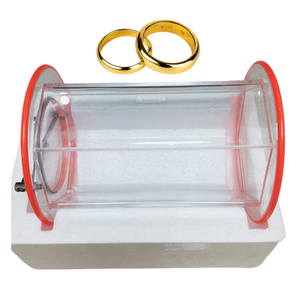 Polisseuse à bijoux à tambour rotatif, vitesse réglable, minuterie, cuve en acrylique pour surfaces métalliques, polissage automatique de l'or - Product Image 6