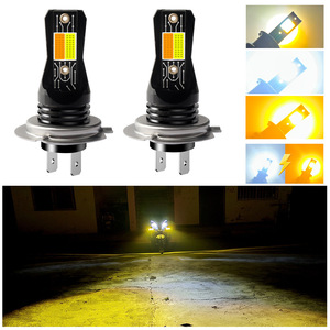 Feux de brouillard <span class=keywords><strong>LED</strong></span> exclusifs pour voiture, plug-in H1 H4 H7 tout-en-un, focalisation 9005 9006, stroboscopique modifié, 12V 12W 8000 Lumens 6000K, universel - Product Image 1
