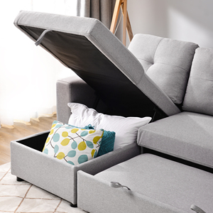 Corner <strong>Pull</strong> <strong>Out</strong> Sofa Come <strong>Bed</strong> Foldable <strong>Single</strong> Sleeper Couch Living Room Sectional Folding Sofa <strong>Bed</strong> with Storage Furniture - Product Image 4