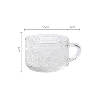 ZK230056 tasses à thé à bulles modernes tasse à thé en verre transparent fleur de soleil Ins tasse à thé à l'eau