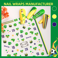 Offre Spéciale Paris Olymp Fan Support Nail Stickers Drapeau National Compétition Sportive Conception 2D Plastique Nail Decal
