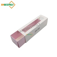 6 paquets de boîtes d'emballage en papier macaron imprimées personnalisées Boîtes à tiroir pour desserts et biscuits avec fenêtre supérieure